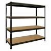 Monster Racking Q-Rax Heavy Duty Storage Shelving, 160cm W, 60cm D, Black 2 Monster Racking Q-Rax Heavy Duty Storage Shelving, 160cm W, 60cm D, Black -Parasol Shop 001 black 1 2 2nd.jpg.mst