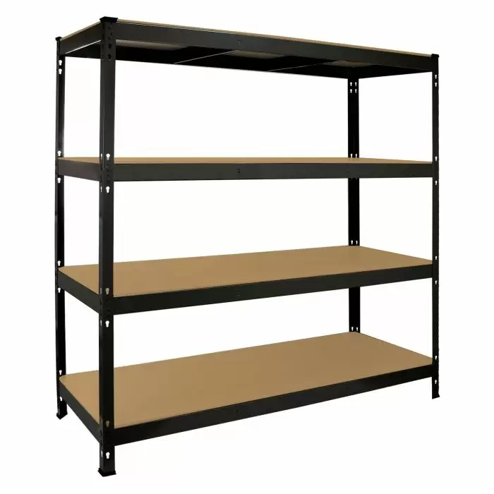 Monster Racking Q-Rax Heavy Duty Storage Shelving, 160cm W, 60cm D, Black 3 Monster Racking Q-Rax Heavy Duty Storage Shelving, 160cm W, 60cm D, Black