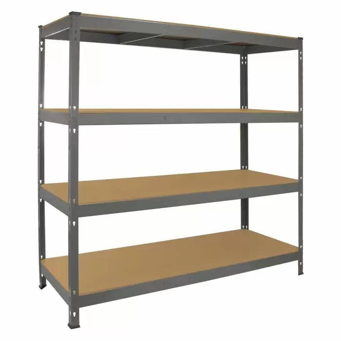 Monster Racking Q-Rax Heavy Duty Storage Shelving, 160cm W, 60cm D, Grey 3 Monster Racking Q-Rax Heavy Duty Storage Shelving, 160cm W, 60cm D, Grey