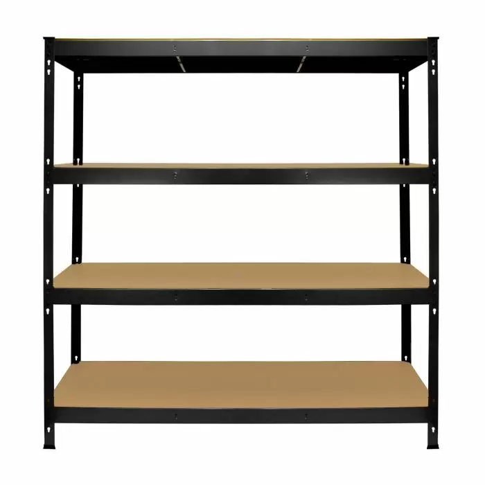 Monster Racking Q-Rax Heavy Duty Storage Shelving, 160cm W, 60cm D, Black 4 Monster Racking Q-Rax Heavy Duty Storage Shelving, 160cm W, 60cm D, Black - Image 2