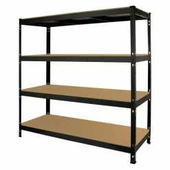 Monster Racking Q-Rax Heavy Duty Storage Shelving, 160cm W, 60cm D, Black 10 Monster Racking Q-Rax Heavy Duty Storage Shelving, 160cm W, 60cm D, Black -Parasol Shop 003 black 1 2 2nd.jpg.mst
