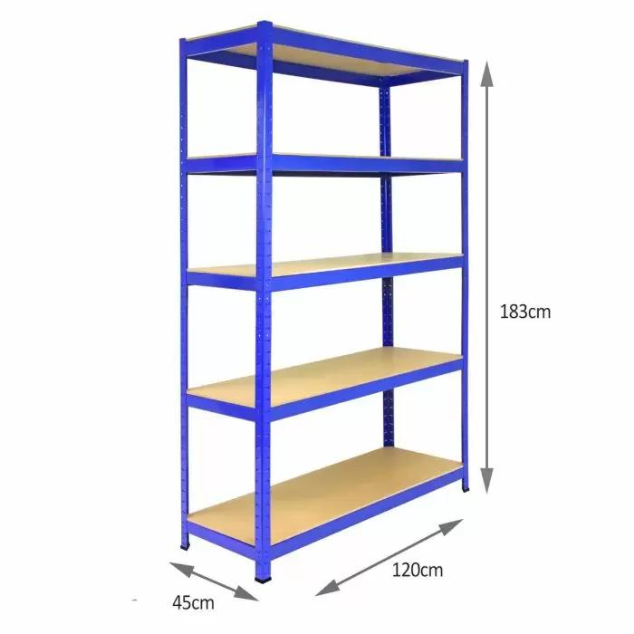 Monster Racking T-Rax Strong Storage Shelves, Blue, 120cm W, 45cm D 6 Monster Racking T-Rax Strong Storage Shelves, Blue, 120cm W, 45cm D - Image 4