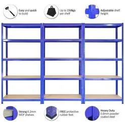 Monster Racking T-Rax Heavy Duty Shelving Units, 75cm W, 30cm D 12 Monster Racking T-Rax Heavy Duty Shelving Units, 75cm W, 30cm D -Parasol Shop 10384v 005 2nd