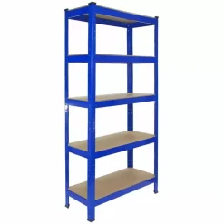 Monster Racking T-Rax Heavy Duty Shelving Units, Blue, 75cm W, 30cm D, Set Of 10