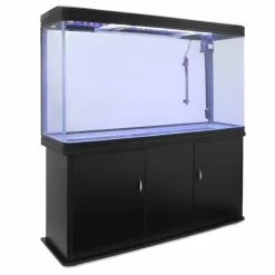 MonsterShop Aquarium Fish Tank & Cabinet - Black - EU Plug