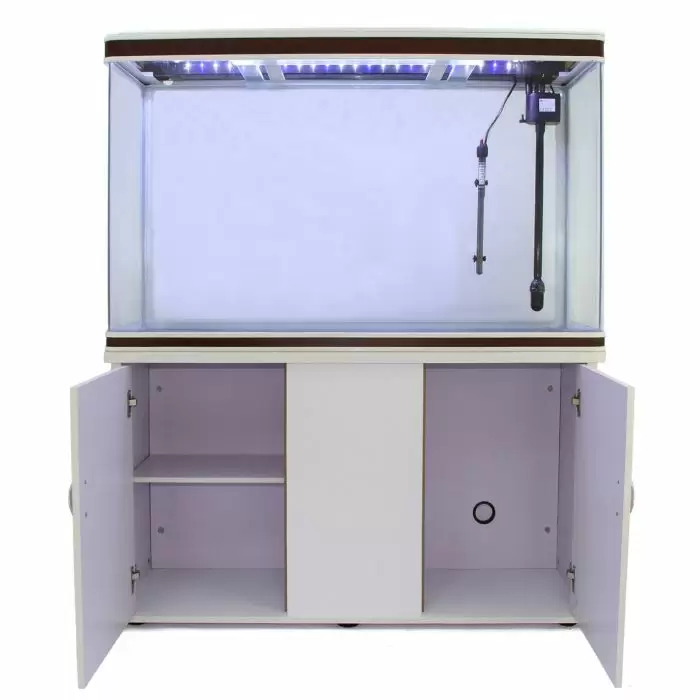 MonsterShop Aquarium Fish Tank & Cabinet With Complete Starter Kit - White 8 MonsterShop Aquarium Fish Tank & Cabinet With Complete Starter Kit - White - Image 6