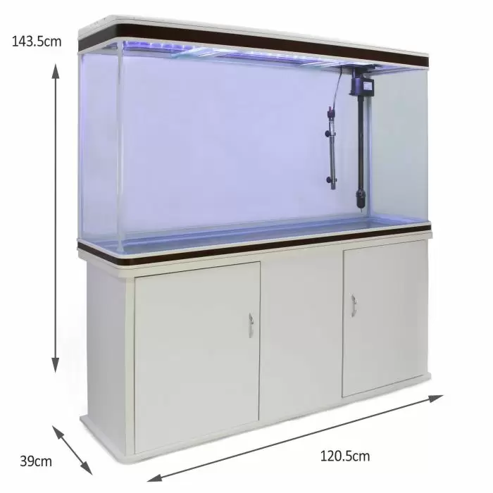 MonsterShop Aquarium Fish Tank & Cabinet With Complete Starter Kit - White 7 MonsterShop Aquarium Fish Tank & Cabinet With Complete Starter Kit - White - Image 5