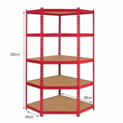 Monster Racking Z-Rax Corner Storage Shelf Unit, Red, 90cm Wide 11 Monster Racking Z-Rax Corner Storage Shelf Unit, Red, 90cm Wide -Parasol Shop 10682 004 2nd.jpg.mst