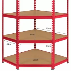 Monster Racking Z-Rax Corner Storage Shelf Unit, Red, 90cm Wide 12 Monster Racking Z-Rax Corner Storage Shelf Unit, Red, 90cm Wide -Parasol Shop 10682 005 2nd.jpg.mst