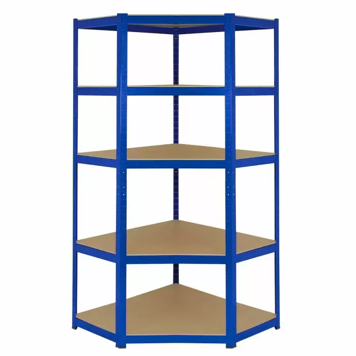 Monster Racking T-Rax Corner Storage Shelf Unit, Blue, 90cm Wide 3 Monster Racking T-Rax Corner Storage Shelf Unit, Blue, 90cm Wide