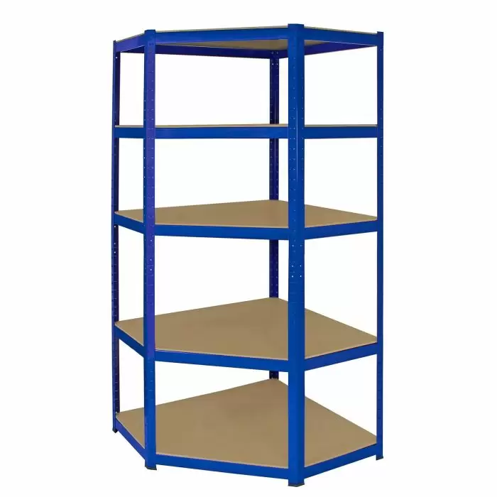 Monster Racking T-Rax Corner Storage Shelf Unit, Blue, 90cm Wide 4 Monster Racking T-Rax Corner Storage Shelf Unit, Blue, 90cm Wide - Image 2