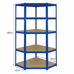 Monster Racking T-Rax Corner Storage Shelf Unit, Blue, 90cm Wide 11 Monster Racking T-Rax Corner Storage Shelf Unit, Blue, 90cm Wide -Parasol Shop 10683 004 1 2nd.jpg.mst