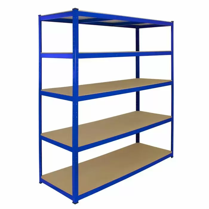 Monster Racking T-Rax Extra Wide Storage Shelves, Blue, 160cm W, 60cm D 3 Monster Racking T-Rax Extra Wide Storage Shelves, Blue, 160cm W, 60cm D
