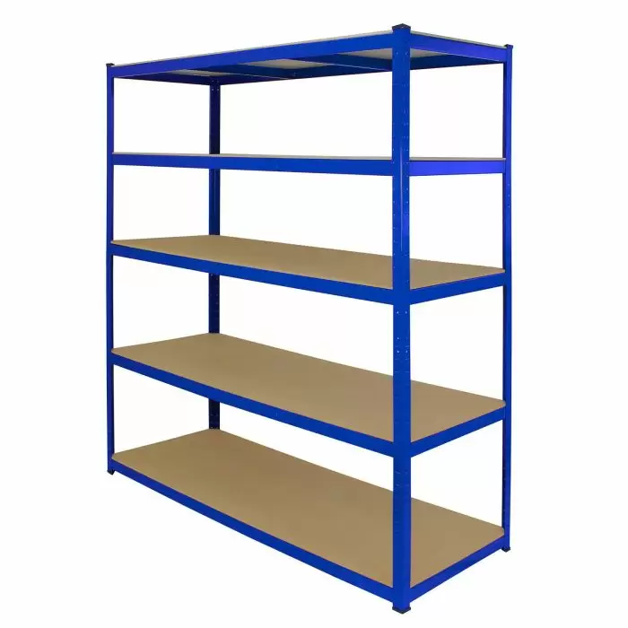 Monster Racking T-Rax 3 X Extra Wide Storage Shelves, Blue, 160cm W, 60cm D 6 Monster Racking T-Rax 3 X Extra Wide Storage Shelves, Blue, 160cm W, 60cm D - Image 4