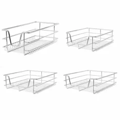 KuKoo Kitchen Pull Out Storage Baskets – 300mm 400mm 500mm 600mm Wide Cabinet