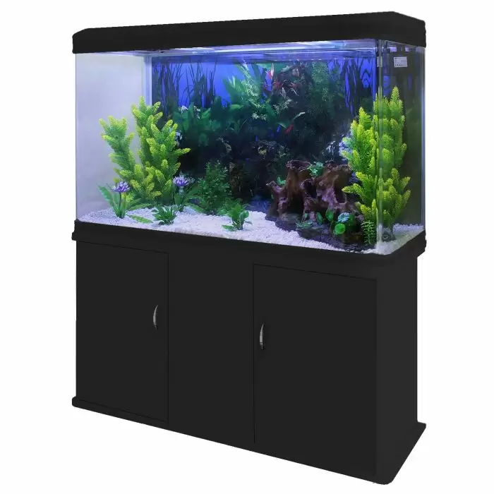 MonsterShop Aquarium Fish Tank & Cabinet With Complete Starter Kit - Black 5 MonsterShop Aquarium Fish Tank & Cabinet With Complete Starter Kit - Black - Image 3
