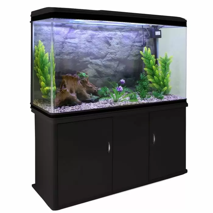 MonsterShop Aquarium Fish Tank & Cabinet With Complete Starter Kit - Black 3 MonsterShop Aquarium Fish Tank & Cabinet With Complete Starter Kit - Black