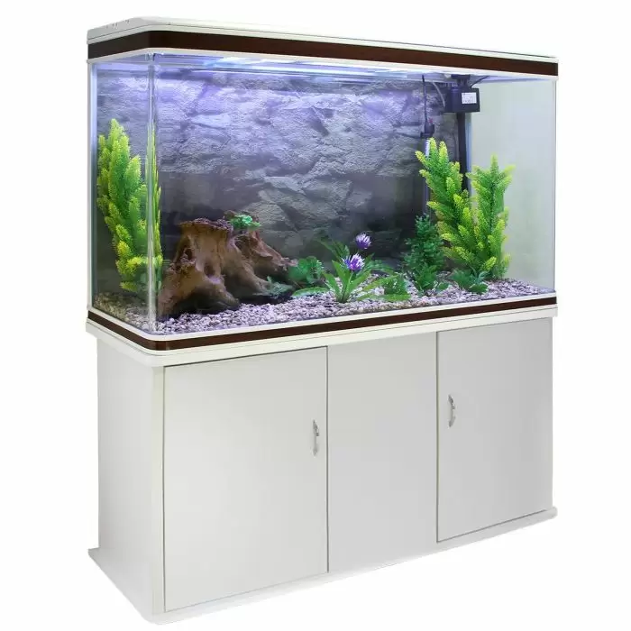 MonsterShop Aquarium Fish Tank & Cabinet With Complete Starter Kit - White 3 MonsterShop Aquarium Fish Tank & Cabinet With Complete Starter Kit - White