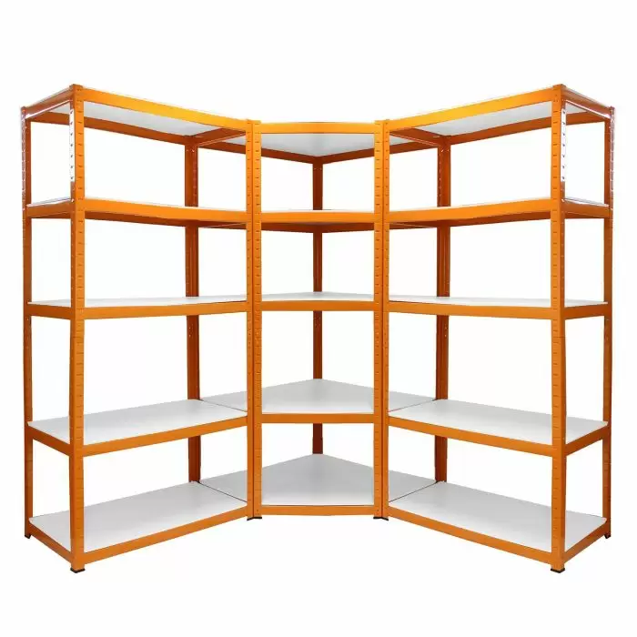 Monster Racking Aqua-Rax Water Resistant Corner Shelves, 90cm Garage Storage Bays 3 Monster Racking Aqua-Rax Water Resistant Corner Shelves, 90cm Garage Storage Bays