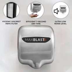 Maxblast Automatic Commercial Hand Dryer With HEPA Filter 10 Maxblast Automatic Commercial Hand Dryer With HEPA Filter -Parasol Shop 210313. c uk