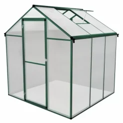 Monster Shop Polycarbonate Greenhouse 6ft X 6ft – Green