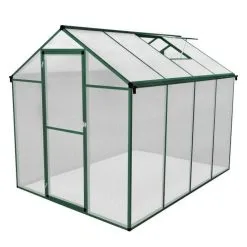 Monster Shop Polycarbonate Greenhouse 6ft X 8ft – Green