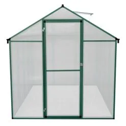Monster Shop Polycarbonate Greenhouse 6ft X 8ft – Green -Parasol Shop 210615.2