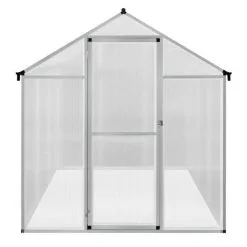 Monster Shop Polycarbonate Greenhouse 6ft X 6ft– Silver -Parasol Shop 210619.2