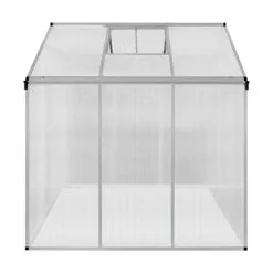 Monster Shop Polycarbonate Greenhouse 6ft X 6ft– Silver -Parasol Shop 210619.3