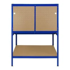 Monster Racking Workbench With Pegboard, Drawer & Light – Blue -Parasol Shop 210795.4