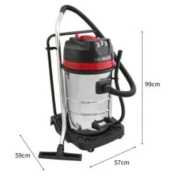 Yavolo 80L Industrial Vacuum, 4 Attachments & 4 Hoover Bags 11 Yavolo 80L Industrial Vacuum, 4 Attachments & 4 Hoover Bags -Parasol Shop 211202.4