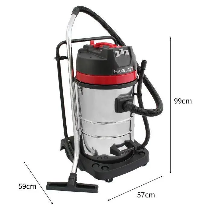 Yavolo 80L Industrial Vacuum, 4 Attachments & 4 Hoover Bags 6 Yavolo 80L Industrial Vacuum, 4 Attachments & 4 Hoover Bags - Image 4
