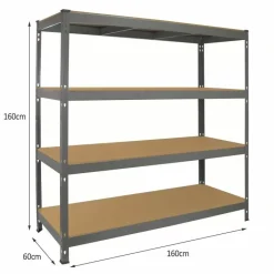 Monster Racking Q-Rax Heavy Duty Storage Shelving, 160cm W, 60cm D, Grey 13 Monster Racking Q-Rax Heavy Duty Storage Shelving, 160cm W, 60cm D, Grey -Parasol Shop 23352 006 2 2nd.jpg.mst