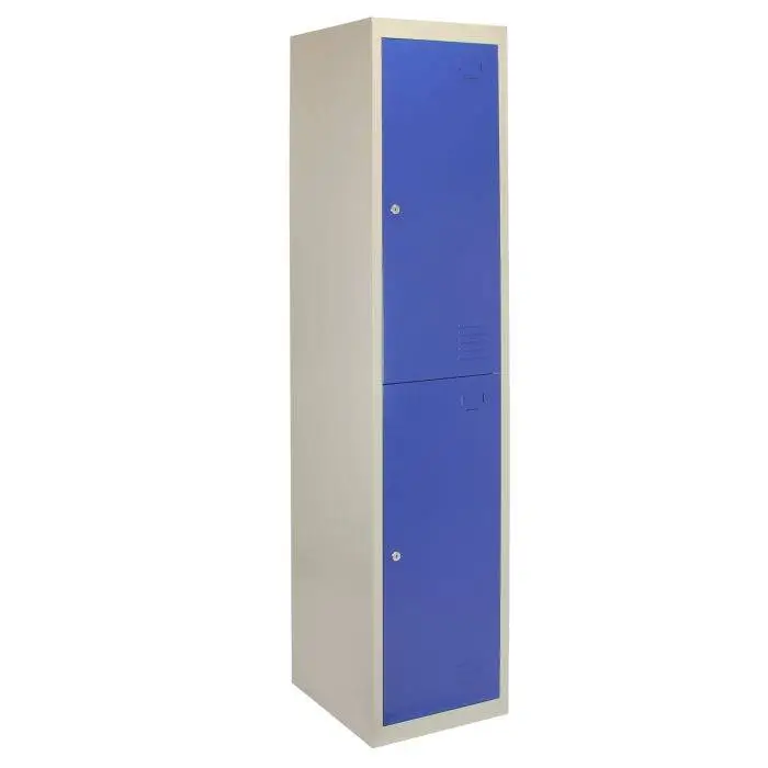 MonsterShop 3 X Metal Storage Lockers - Two Doors, Blue - Flatpack 5 MonsterShop 3 X Metal Storage Lockers - Two Doors, Blue - Flatpack - Image 3