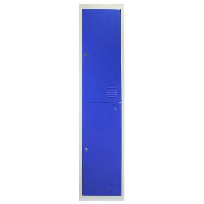 MonsterShop 3 X Metal Storage Lockers - Two Doors, Blue - Flatpack 6 MonsterShop 3 X Metal Storage Lockers - Two Doors, Blue - Flatpack - Image 4