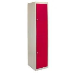 MonsterShop 3 X Metal Storage Lockers - Two Doors, Red - Flatpack -Parasol Shop 23459 001 1 1 2nd