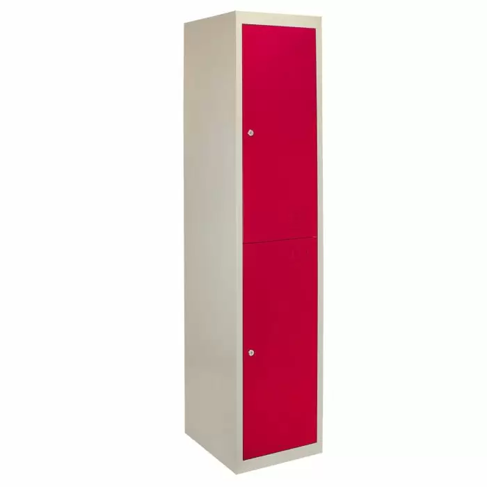 MonsterShop Metal Storage Lockers - Two Doors, Flatpacked, Red 3 MonsterShop Metal Storage Lockers - Two Doors, Flatpacked, Red