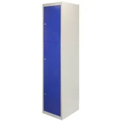 MonsterShop Metal Storage Lockers - Three Doors, Flatpacked, Blue -Parasol Shop 23461 003 3 2nd
