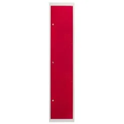 MonsterShop Metal Storage Lockers - Three Doors, Red -Parasol Shop 23462 002 1 2nd