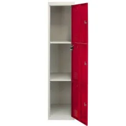 MonsterShop Metal Storage Lockers - Three Doors, Red -Parasol Shop 23462 004 1 2nd