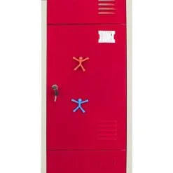 MonsterShop Metal Storage Lockers - Three Doors, Red -Parasol Shop 23462 006 1 2nd