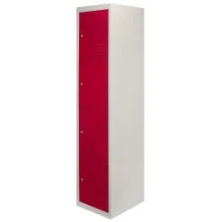 MonsterShop 3 X Metal Storage Lockers - Four Doors, Red - Flatpack -Parasol Shop 23464 003 1 1 2nd