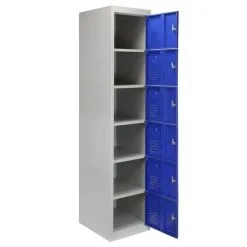 MonsterShop Metal Storage Lockers - Six Doors, Blue 11 MonsterShop Metal Storage Lockers - Six Doors, Blue -Parasol Shop 23465 005 2nd