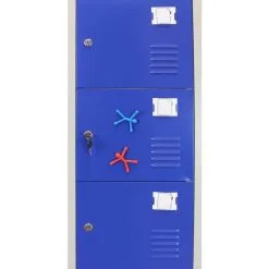 MonsterShop Metal Storage Lockers - Six Doors, Blue 13 MonsterShop Metal Storage Lockers - Six Doors, Blue -Parasol Shop 23465 006 2nd