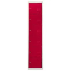 MonsterShop 3 X Metal Storage Lockers - Six Doors, Red - Flatpack -Parasol Shop 23466 002 1 1 2nd