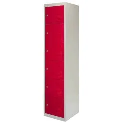 MonsterShop Metal Storage Lockers - Six Doors, Red 10 MonsterShop Metal Storage Lockers - Six Doors, Red -Parasol Shop 23466 003 2nd