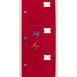MonsterShop Metal Storage Lockers - Six Doors, Red 13 MonsterShop Metal Storage Lockers - Six Doors, Red -Parasol Shop 23466 006 2nd