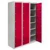MonsterShop 3 X Metal Storage Lockers - Six Doors, Red 2 MonsterShop 3 X Metal Storage Lockers - Six Doors, Red -Parasol Shop 23656 001 1 2nd