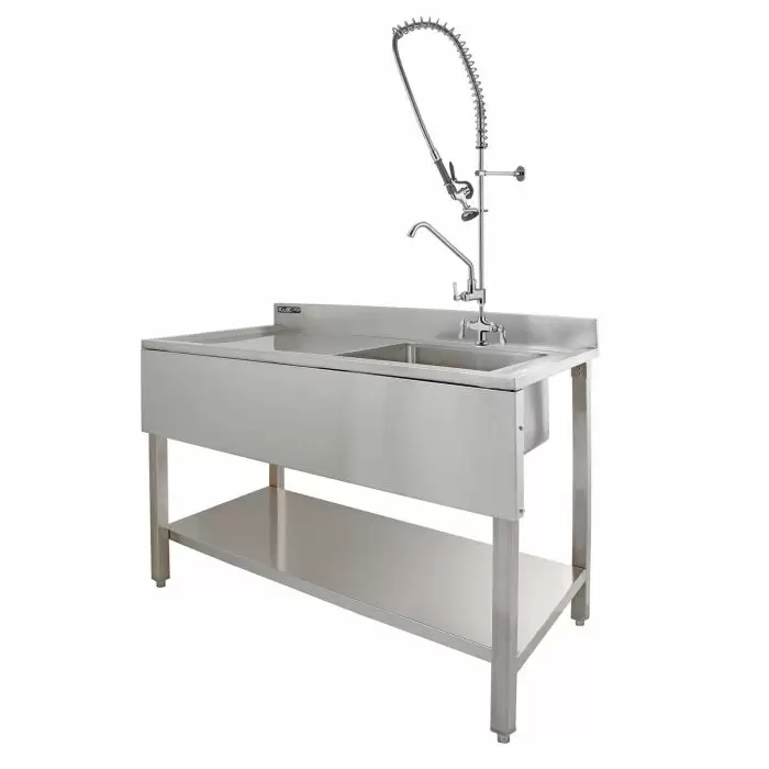 KuKoo Commercial Sink & Pre-Rinse Tap - Left Hand Drainer 3 KuKoo Commercial Sink & Pre-Rinse Tap - Left Hand Drainer