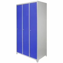 MonsterShop Metal Storage Lockers - Three Doors Wide, Blue -Parasol Shop 23986 003 2nd.jpg.mst